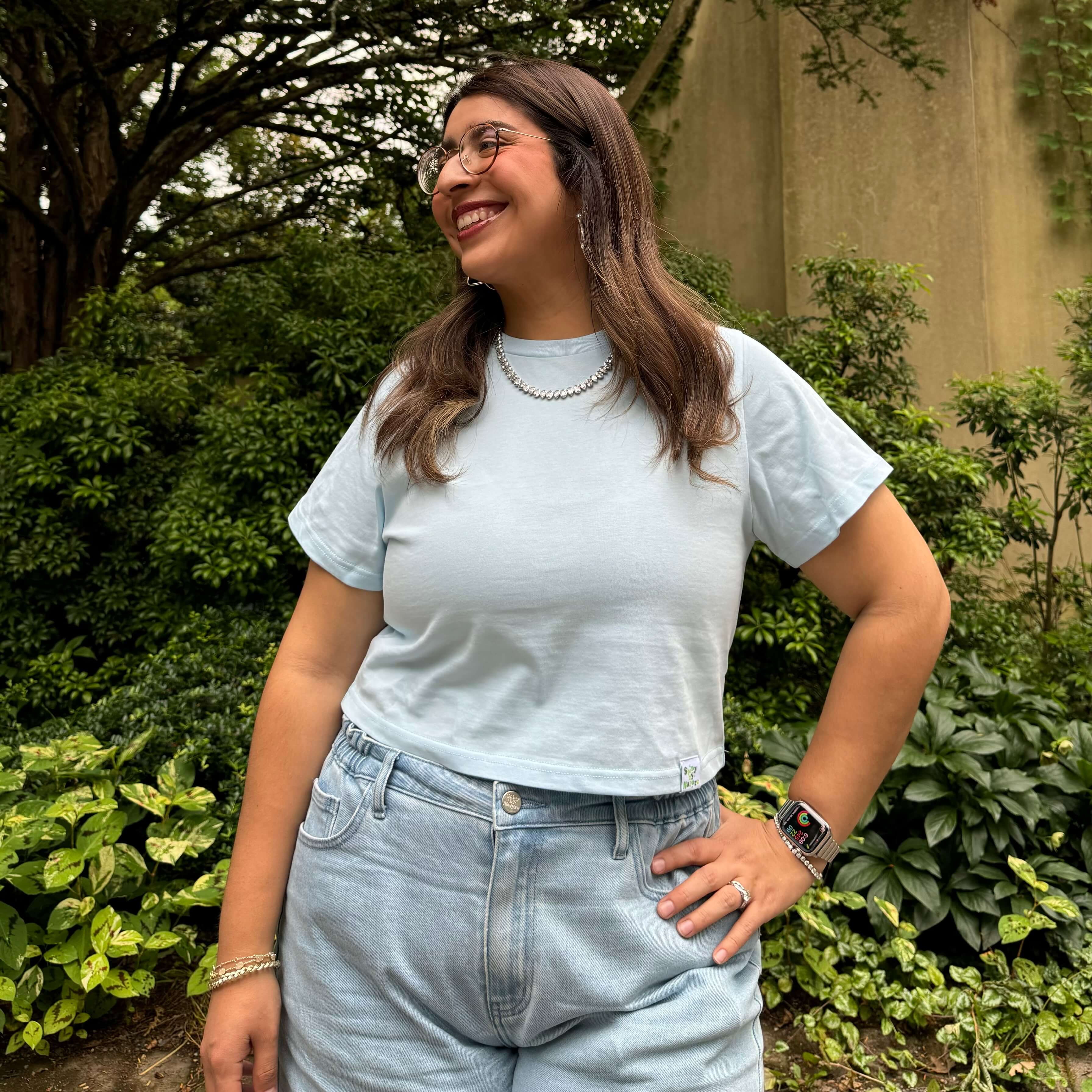 Cropped Tee - Sky