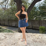 Heritage Denim Mini Skirt - Medium Wash *Clearance Sale*