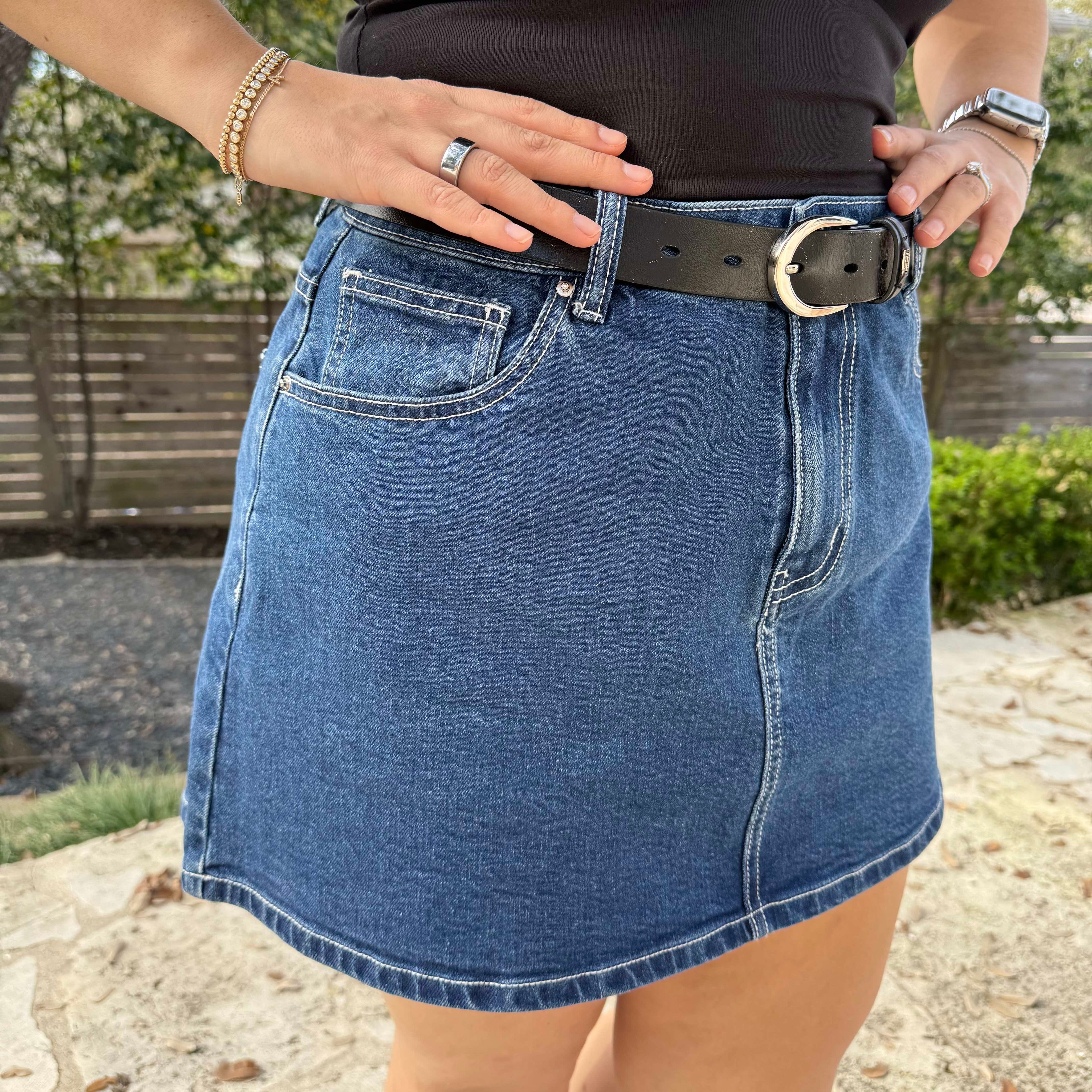 Heritage Denim Mini Skirt - Medium Wash *Clearance Sale*