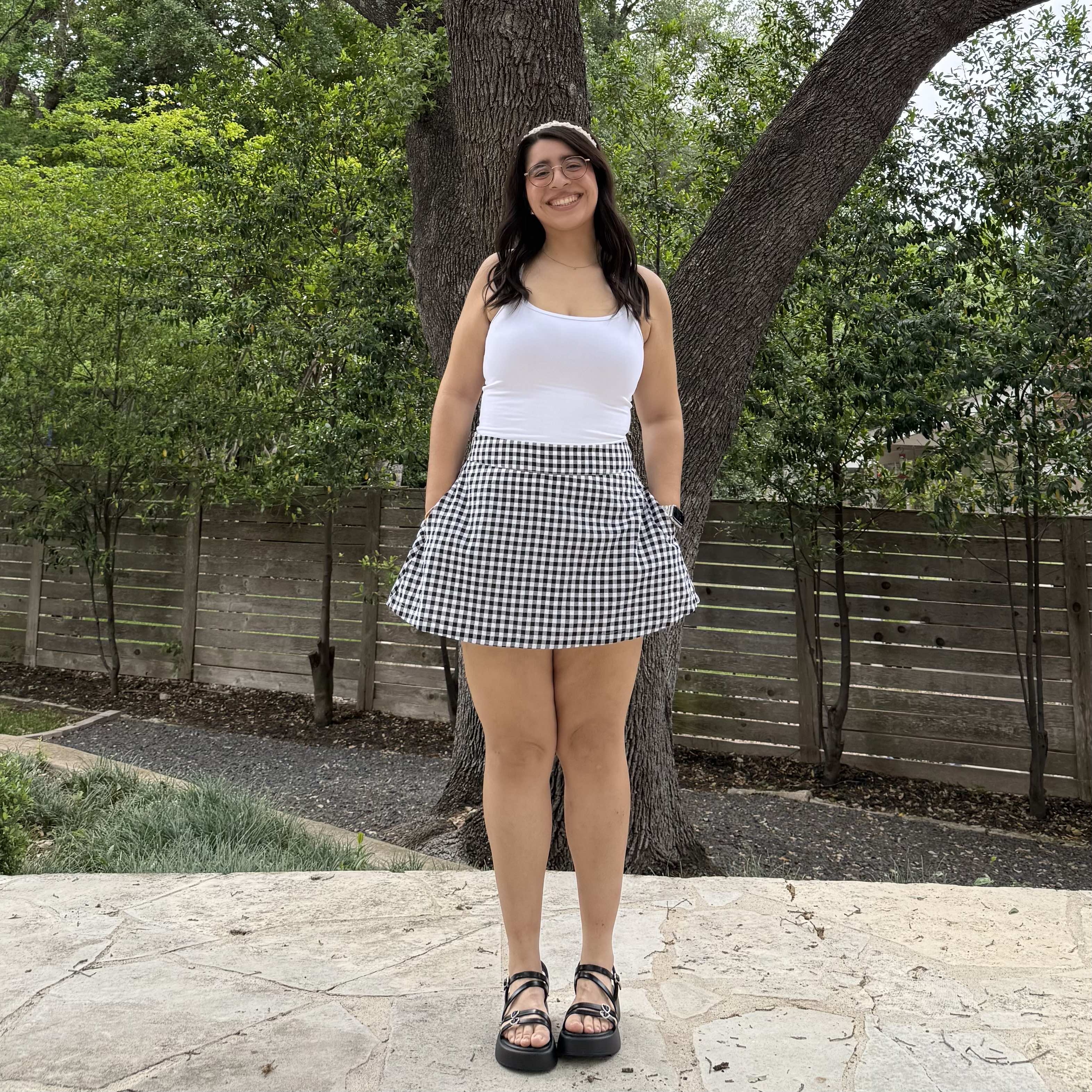 Christina Mini Skirt - Black and White