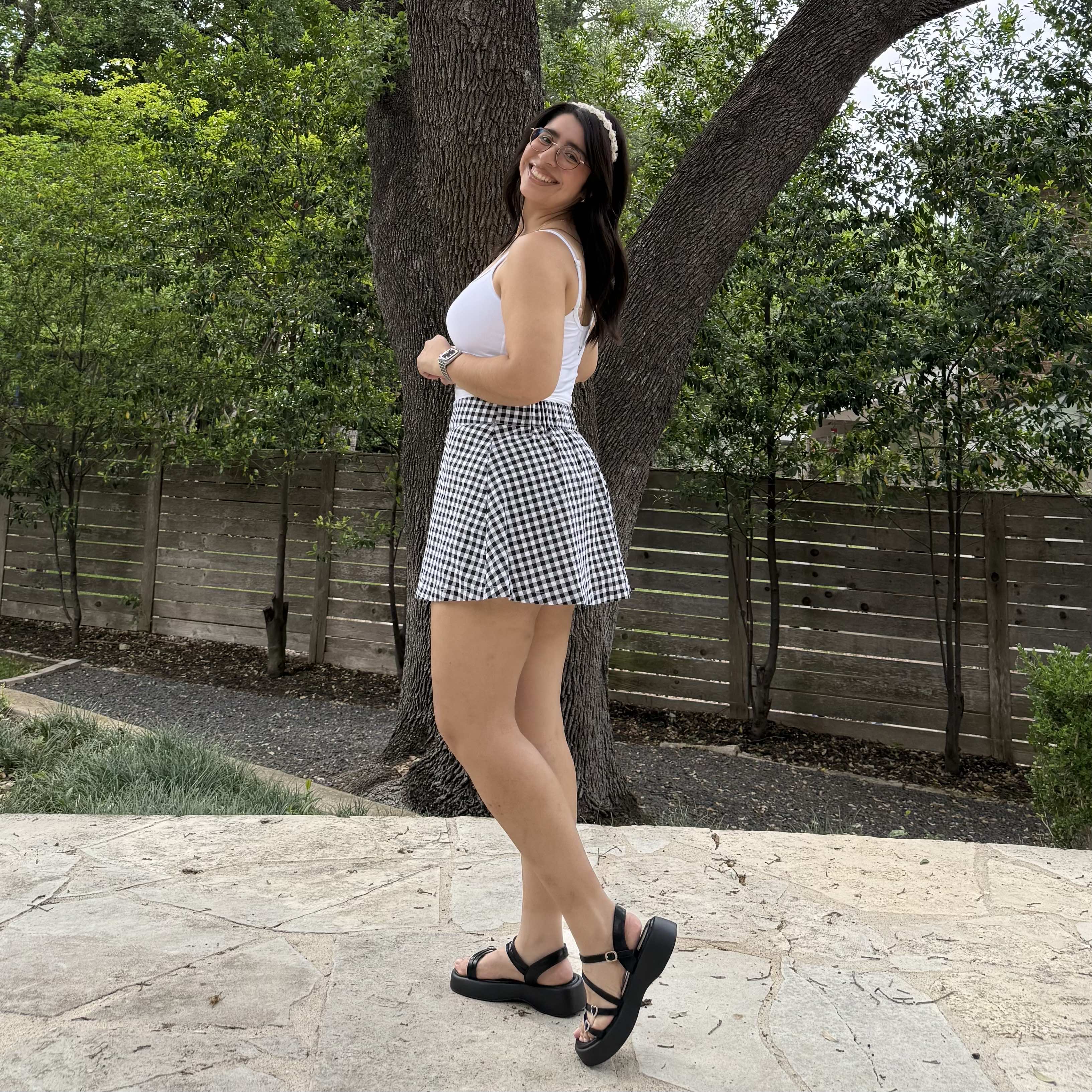 Christina Mini Skirt - Black and White