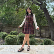 Scholar Dress - Burgundy Plaid *Clearance Sale*
