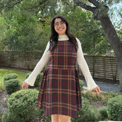 Scholar Dress - Burgundy Plaid *Clearance Sale*