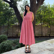 Sleeveless Midi Dress - Tomato