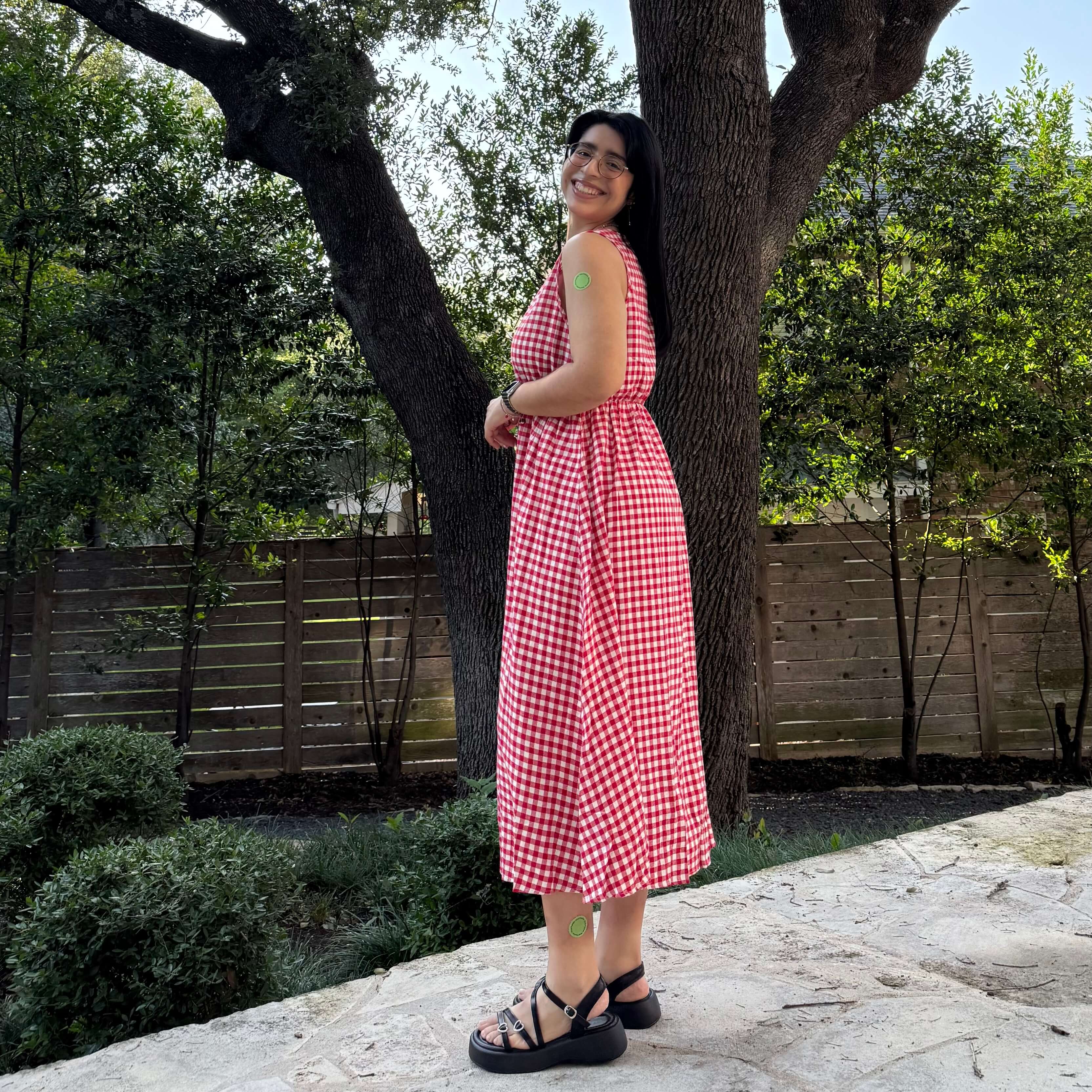 Sleeveless Midi Dress - Tomato