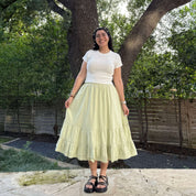 Spring Flowy Skirt - Matcha *Clearance Sale*